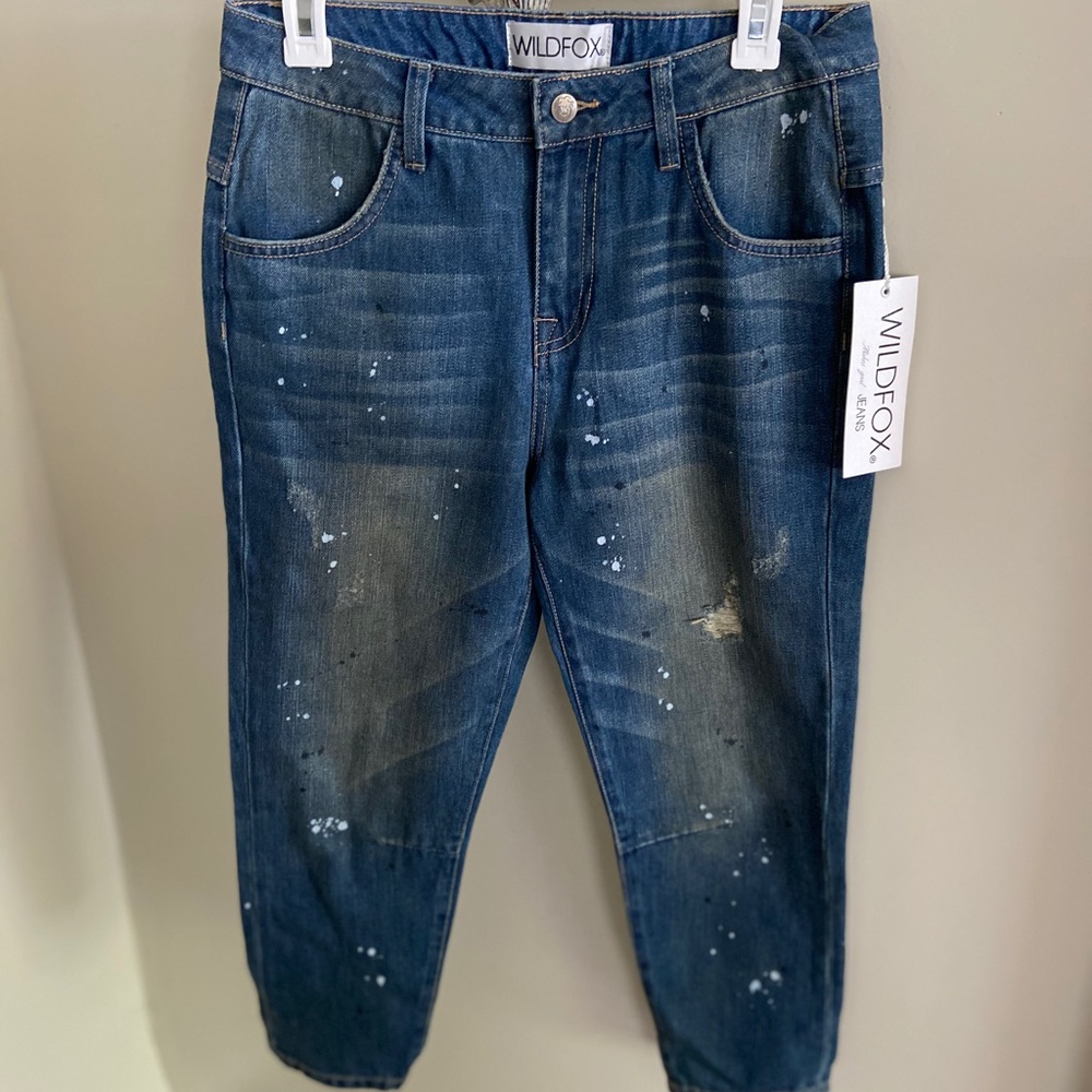 NWT Wildfox Baggy Crop Davinci Pants 26 Jeans